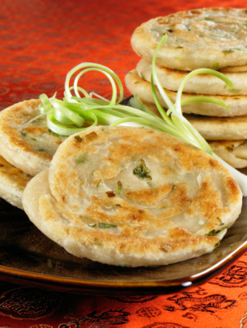 Scallion Pancake with Ginger Dipping Sauce