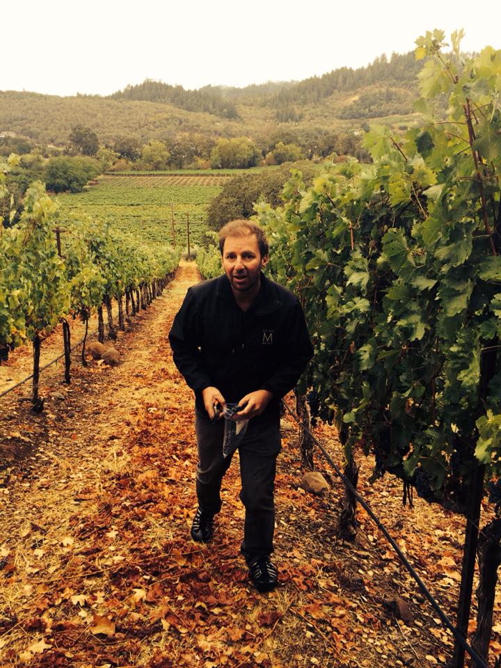 Philippe Melka standing in the vineyard. 
