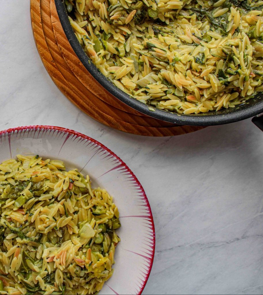 Clams and Orzo 